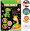 Foil Fun Animal DIY Art Kits, No Mess Creative Drawing Game for Kids Birthday Gifts and Crafts