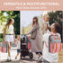 RECALLA Backpack Diaper Bag with Changing Station, Large Diaper Bag, Multifunctional Diaper Bag, Baby Bag, PinkGray