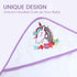 Set, 5 (6 Viviland Baby Towels and Washcloths, Soft Absorbent Purple Baby Bath Towel Unicorn Hooded Towels with Infant
