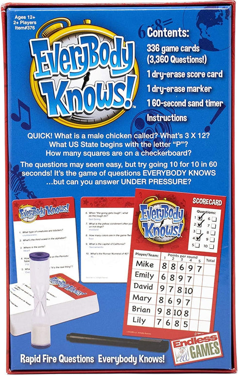 Everybody Knows! Trivia Card Game - 2018 Edition by Endless Games
