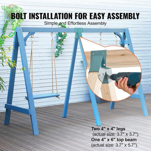 VEVOR A-Frame Middle Swing Brackets, Heavy Duty Carbon Steel Swing Set Hardware with Mounting Hardware
