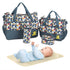 Moclever 5PCS Diaper Bag Tote Set for Baby Essentials Large Baby Bags