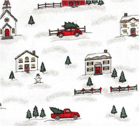 (Pack 2) Hudson Baby Unisex Baby Cotton Flannel Receiving Blankets, Christmas Scene, One Size