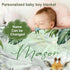 J&SBGFT 30"x40", Color13 Custom Baby Blanket with Name, Personalized Receiving Blanket for Toddlers