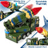 Youlechen 3-6 Military Missile Launch Truck Toy, with Lights Sounds and Pull Back Army Car, Alloy Die-cast Simulated