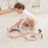 30-Piece Set 1+, Set Comfy Cubs Wooden Train for Toddlers Ages Fun & Eco Friendly Toddler Train with Wooden Toy Tracks