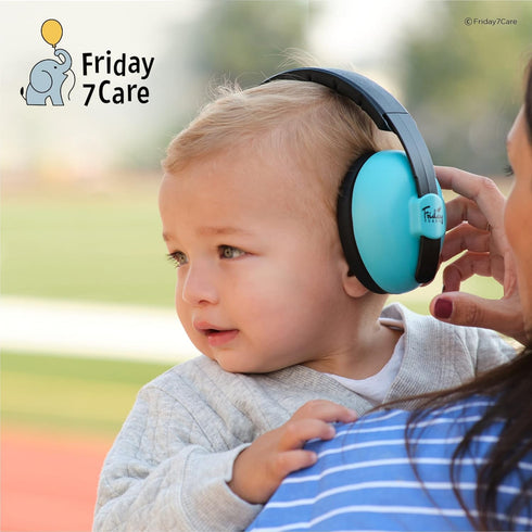 Baby Headphones for Noise Protection, Blue Over-Ear Earmuffs for Infants 0-24 Months