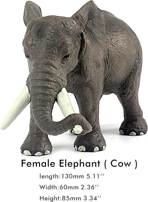 Playset 3 FUNSHOWCASE African Jungle Animals Toy Elephants Figure Realistic Plastic Figurine Pcs
