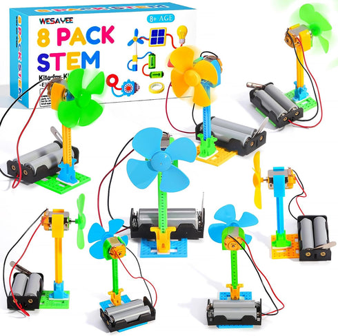 Bulk STEM Kits - 8 Set Electrical Fans, Girls Boys Crafts Science