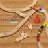 KiToyWod Set 62pcs, Pack 3-10 (62 Wooden Train Track Wood Railway Systems Accessories Expansion with Train + Crane