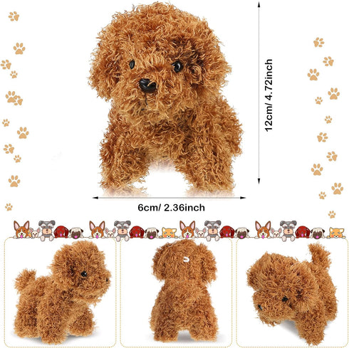 Sumind 9 Pcs Mini Plush Dog Stuffed Animals Bulk Dog Plush Party Favors Small Soft Plush Dog Toy for Goodie Bag Fillers Kids Baby Show Birthday Valentine's Day Gift(Curly Puppy)