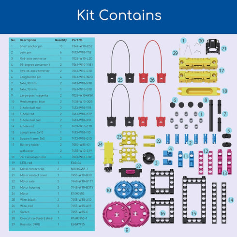 Set 15 5 Thames & Kosmos Easy Electric Circuits STEM Kit | Essential Circuitry | Experiments, Motorized Models