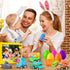 MGparty 24 Pack Prefilled Easter Eggs with Car Toys for Kids Toddlers Bulk Plastic Eggs Pull Back City Truck Vehicles