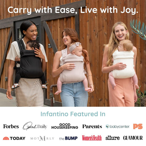7-40 lbs, Infantino Honey Blossom Baby Carrier, Ergonomic Infant to Toddler Carrier, Hip Healthy M Position Support