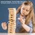 NiToy 200PCS Playset 3D Wooden Plank Building Blocks Sensory Toy for Kids, Montessori STEM with Natural Pine Wood