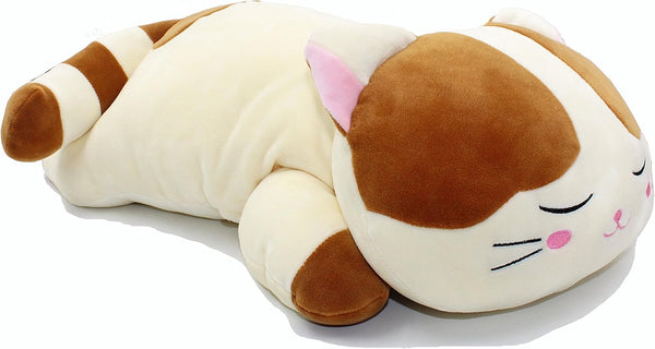 Vintoys Very Soft Cat Big Hugging Pillow Plush Kitten Kitty Stuffed Animals Brown