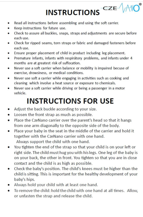 CzeNano 1045 lbs (8 Months4 Toddler Sling Carrier Adjustable Cotton Hip Carrier for Short Carries, Quick On & Off