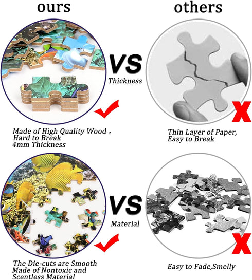LELEMON 100 Pieces Underwater World Jigsaw Puzzles for Kids Ages 4-8, Dolphins and Fishes Educational Toys