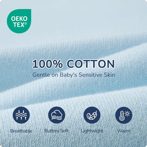 100% 3-6 3-Way Swaddles for Newborns, Safe Sleep Swaddle Sack with Mesh Design, Breathable Cotton Sleepsack