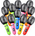 Zhanmai 12 Pieces Inflatable Microphones, Blow Up Microphone Props for Musical Concert Themed Party Decoration