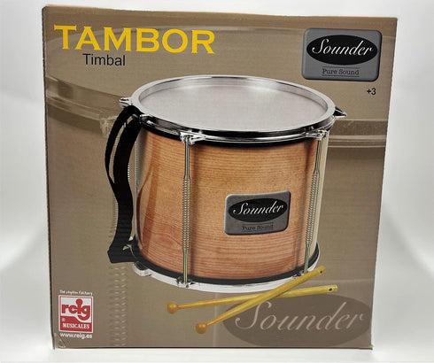 Tap-Along Sounder Timbal Drum Toy, Double Sided Batter Head Tambourine Drum for Kids, Musical Instrument with 2 Drum