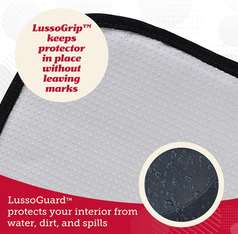 2 Lusso Gear Car Seat Protector for Baby Car Seat - Thick Padding - Seat Protector Under Baby Car Seat with Mesh