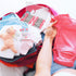 50 Pieces Safety Diaper Pins, 2.2 Inch Plastic Head Cloth Diaper Nappy Pins with Velvet Bag, Pink