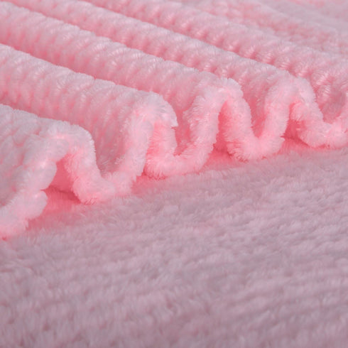 Fuzzy Blanket for Baby - Soft Warm Cozy Coral Fleece Toddler Receiving Blanket for Crib, Stroller (28Wx40L)