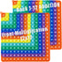 Multiplication 12x12, Addition 1-12 Math Fidget Popper, Learning Tools for Students and Children, Rainbow
