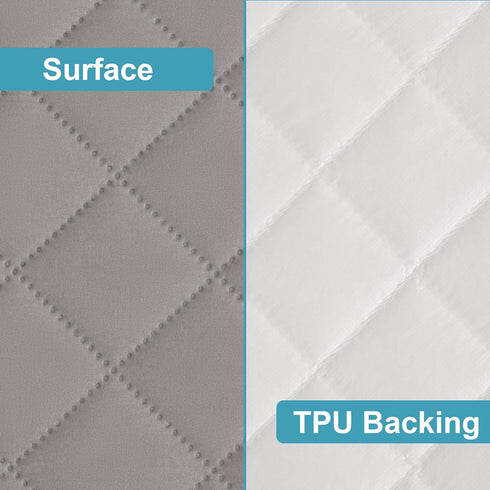 2 Pack 28"x52" NTBAY Waterproof Crib Mattress Protector, Quilted Toddler Fitted Sheet - Machine Washable - Soft