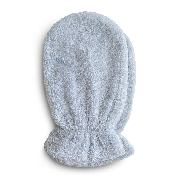 mushie Baby Bath Mitt, Organic Cotton, Pack of 2 in Baby Blue