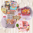 180 Pcs Dollhouse Miniature Kitchen Accessories Shopping Cart Basket Mini Food Drinks Dollhouse Store Grocery