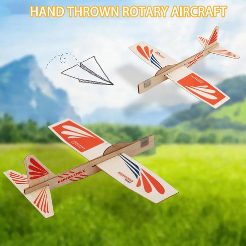 Set 4 Balsa Wood Airplane Toys | Wooden Airplane Kits | Balsa Wood Glider Planes, Model Toy Airplane Kits | Classic