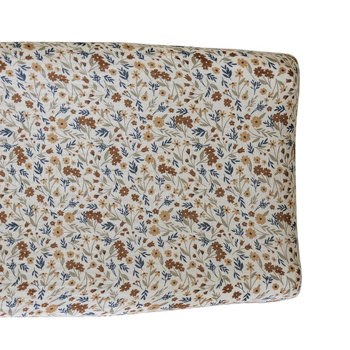 Mebie Baby Changing Pad Cover, Harvest Floral, 100% Muslin Cotton Changing Table