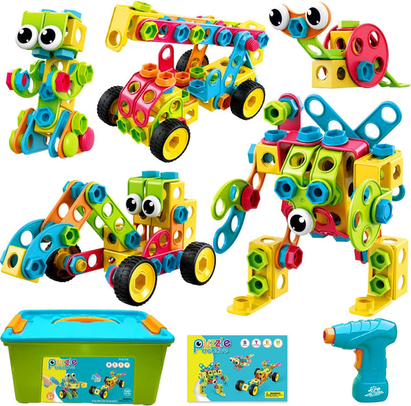 NXONE 195 PCS Educational STEM Toys for Boys and Girls Ages 3
