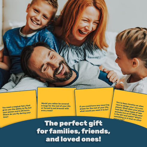 Crated with Love - 141 Outrageous Conversation Starters for Kids, Travel Games Card Deck for Family Topics