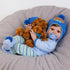 Aori Reborn Baby Dolls Boy, 22 Inch Realistic Lifelike Newborn Baby Doll with Teddy Toy and Accessories