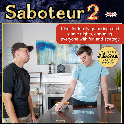 Expansion Pack - Saboteur 2, Exciting Gold-Digging Strategy Card Game for 2-12 Players, Ages 8+