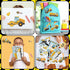 32 Sheets Make Your Own Construction Vehicle Stickers, Creative Truck Game Stickers for Kids Birthday Party Favors, DIY