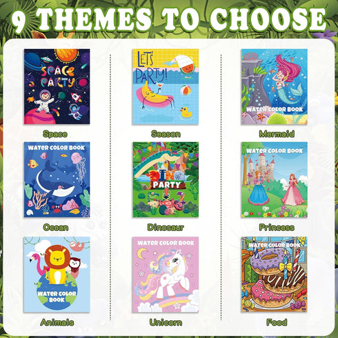 Rotu 4-8 27 Packs 83Pcs Party Favors for Kids Goodie Bags Stuffers for Kids Paint with Water Coloring Books