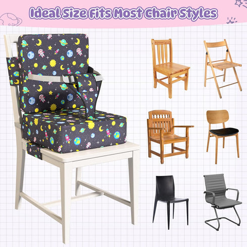 Redcoutt Booster Seat for Dining Table, Toddler Booster Seat for Dining Table with Safety Buckles, Anti-Scratch Easy