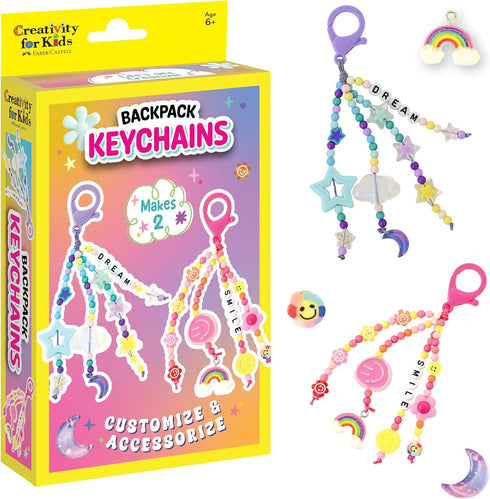 Creativity for Kids Backpack Keychains Mini Kit | Make 2 Trendy Keychains