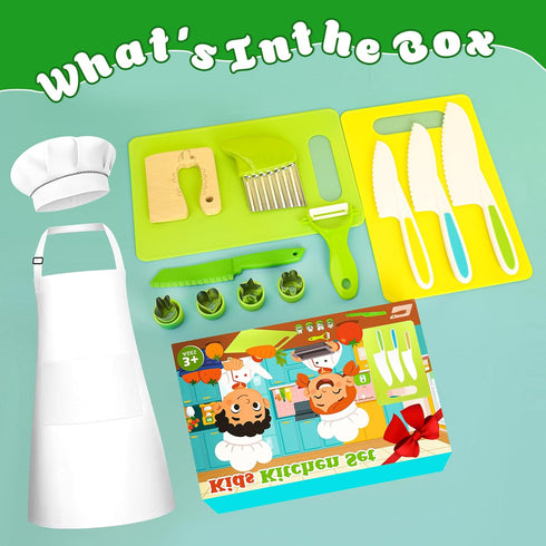 Set Kids15 Sets Kids Knife for Real Cooking Easter Basket Stuffers Gifts for Pieces Montessori Kitchen Toys