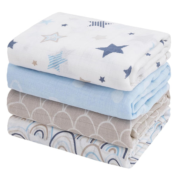 Softan Muslin Swaddle Blankets for Baby Girl & Boy, 47X47In Receiving Blankets