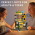 Set 3-Story 1580PCS Sunflower House Building with LED Light, Japanese Street View House Blocks, Creator Architecture