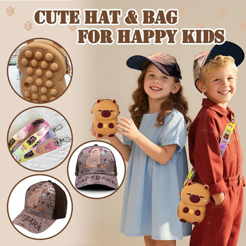 CHDGIOHA 4 5 6 7 8 9 10+ Set Capybara Plush Gifts for Girls & Boys Ages Kids Capybara Toys with Stuffed