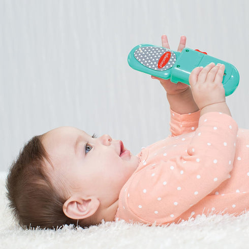 Infantino Flip and Peek Fun Phone, Bilingual with 3 English & 3 Spanish Phrases, Teal, 1 Count