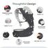 6-in-1 FRUITEAM Baby Carrier with Waist Stool, One Size Fits All -Adapt to Newborn, Baby Hip Carrier for Breastfeeding