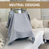 MOZAH Baby Car Seat Cover in Belgian Grey, 100% Organic Muslin, Soft and Breathable Infant Car Seat Essentials