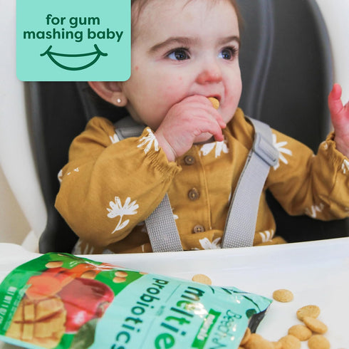 1 oz (7 Pack) Beech-Nut Probiotic Melties Baby & Toddler Snack Melts, Pear Mango Spinach Yogurt